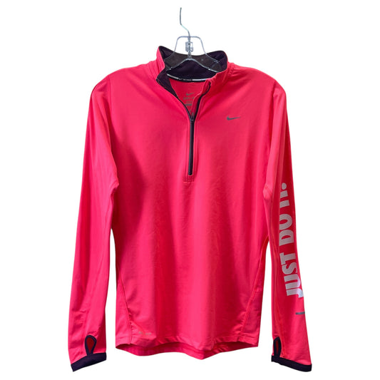 Athletic Jacket By Nike In Pink, Size:M