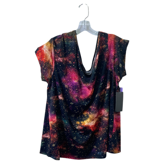 Athletic Top Ss By Torrid In Black & Purple, Size:2X