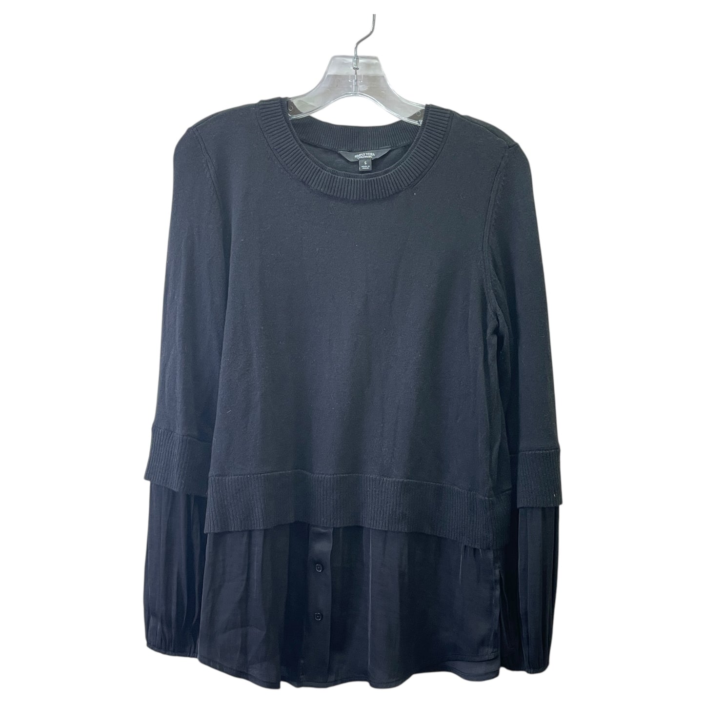 Sweater By Simply Vera In Black, Size:S