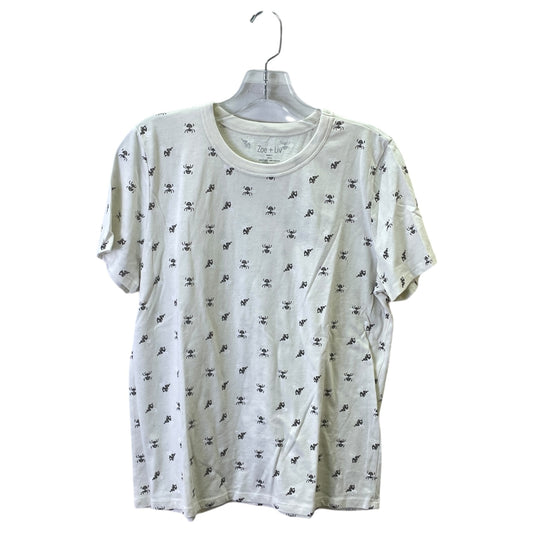 Top 3/4 Sleeve By Zoe And Liv In Cream, Size:L