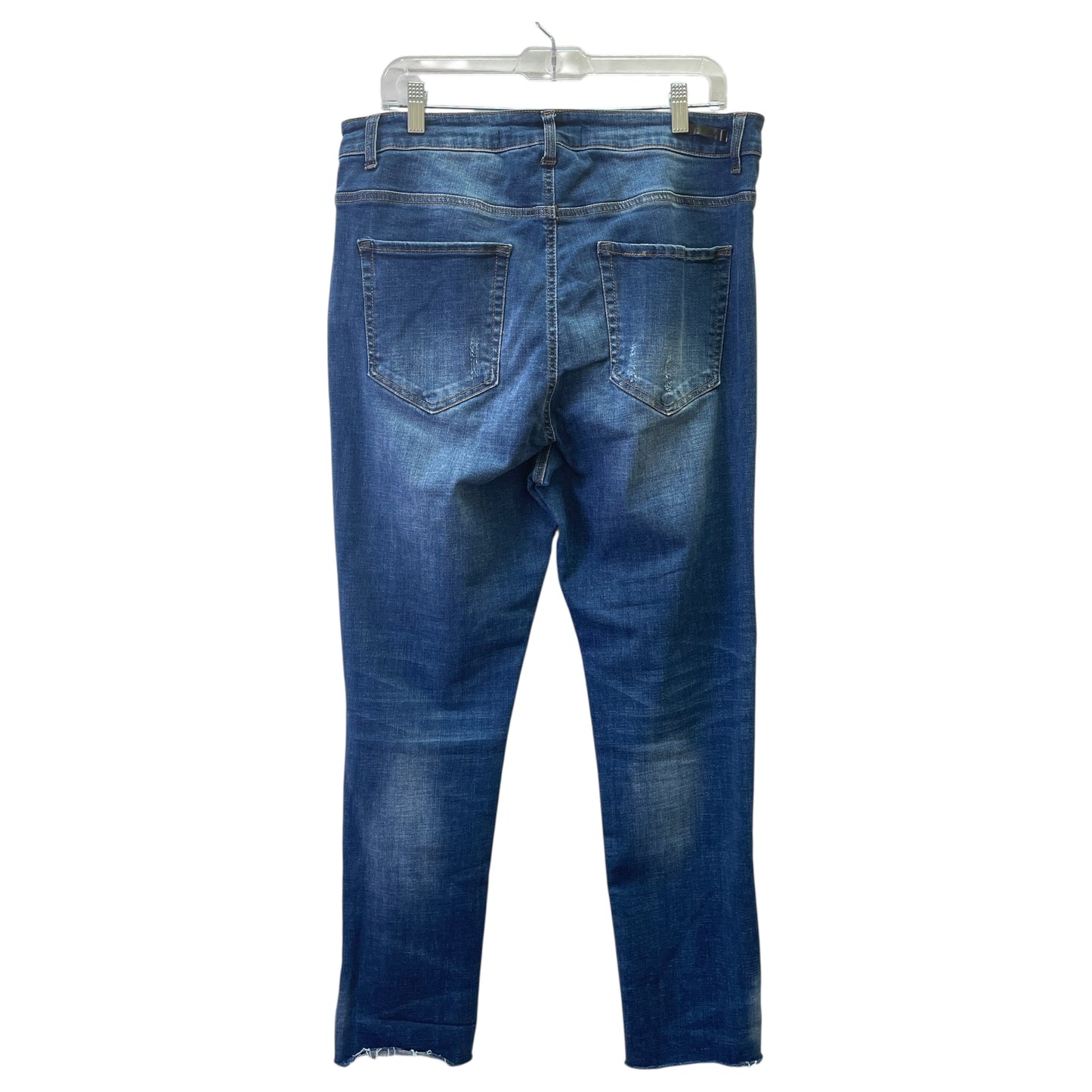 Jeans Straight By Risen In Blue Denim, Size:18