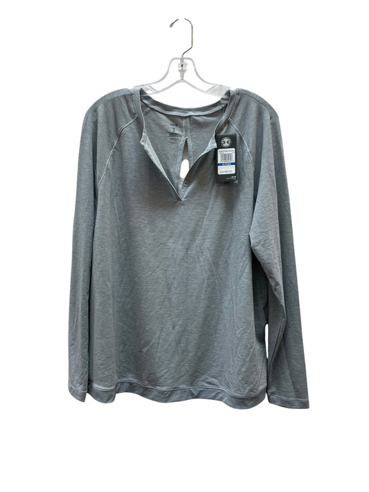 Athletic Top Ls Collar By Under Armour In Grey, Size:Xl