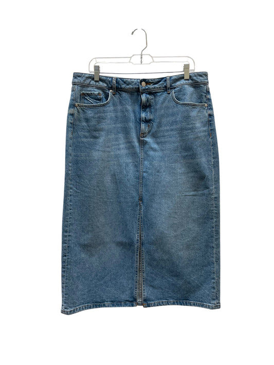 Skirt Maxi By Loft In Blue Denim, Size:12