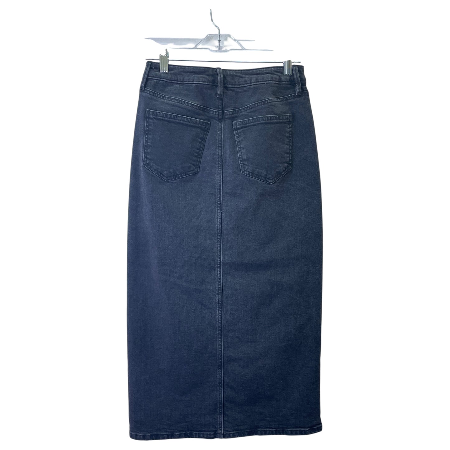 Skirt Maxi By Ann Taylor In Black Denim, Size:0