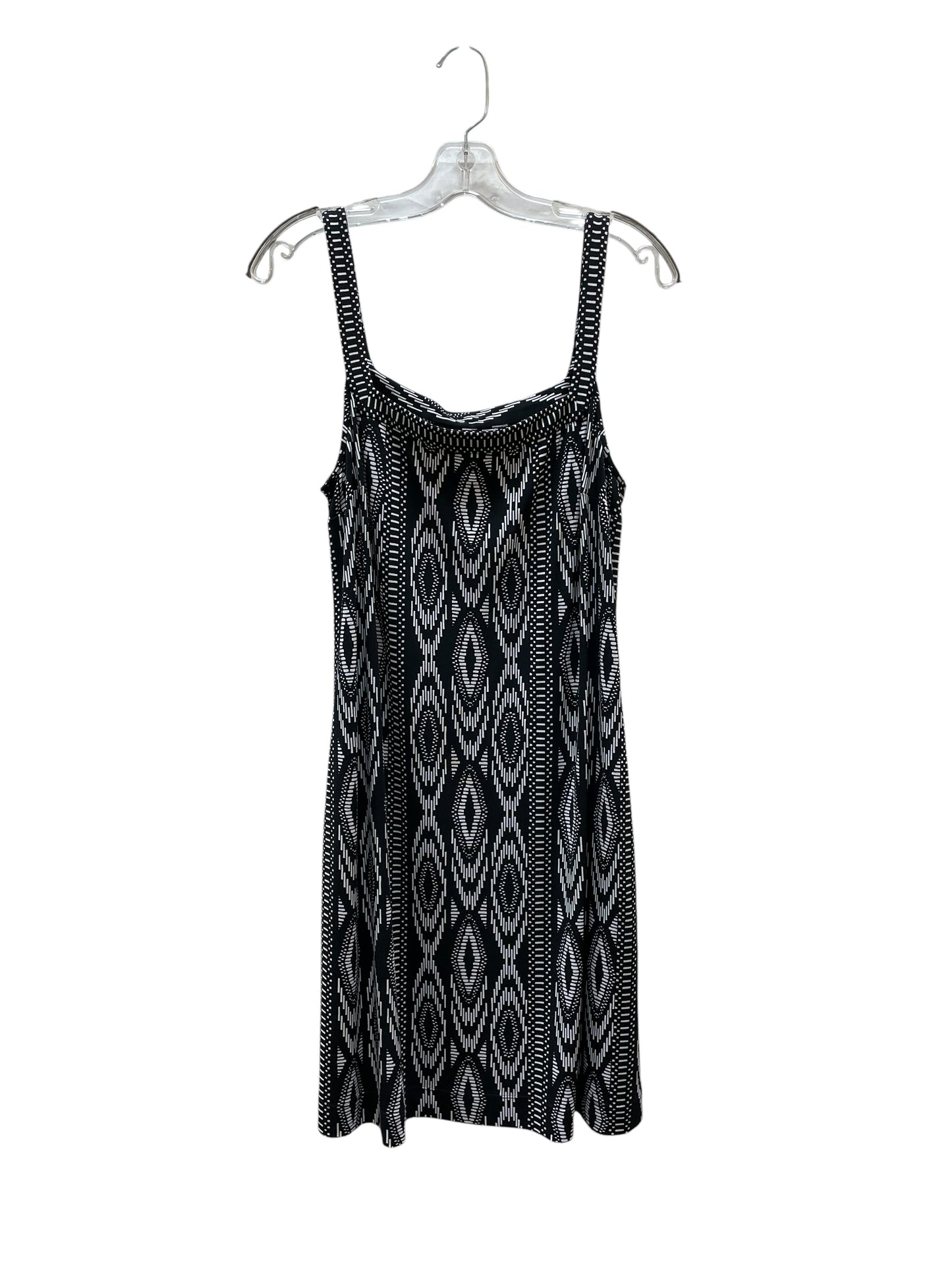 Dress Casual Midi By White House Black Market In Black & White, Size:L