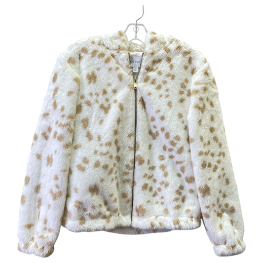 Coat Faux Fur & Sherpa By Nine West In Polkadot Pattern, Size:Xs