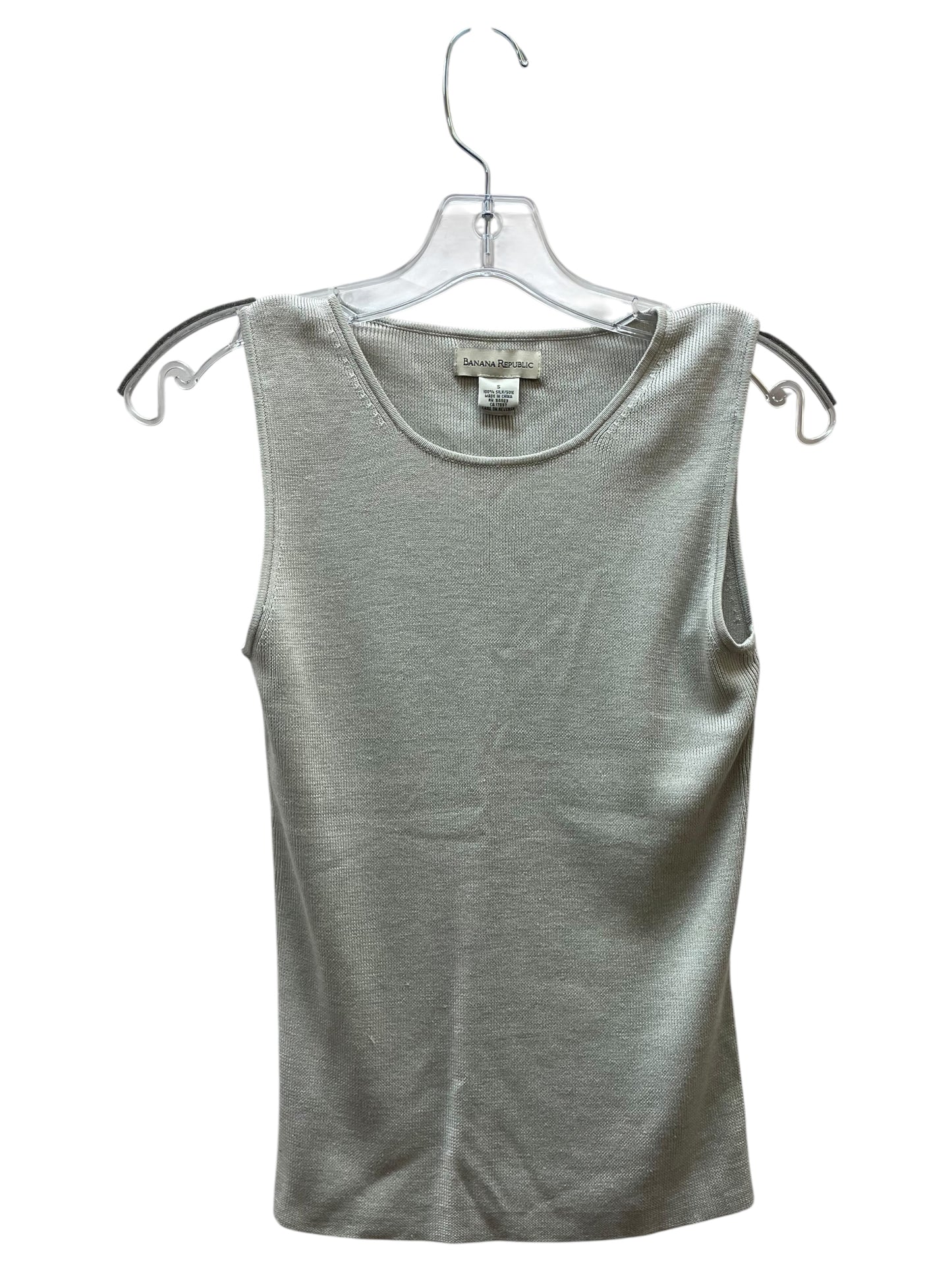 Top Sleeveless By Banana Republic In Grey, Size:S