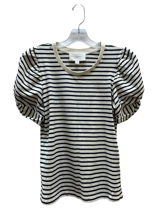 Top Ss By Pomander Place In Blue & Cream, Size:Xs