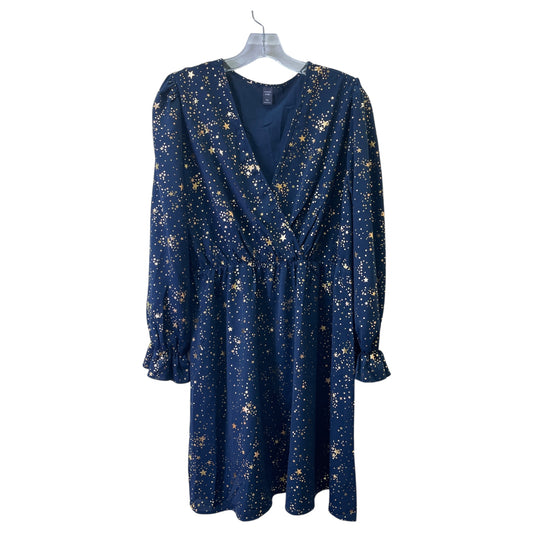 Dress Casual Midi By Shein In Blue & Gold, Size:Xl