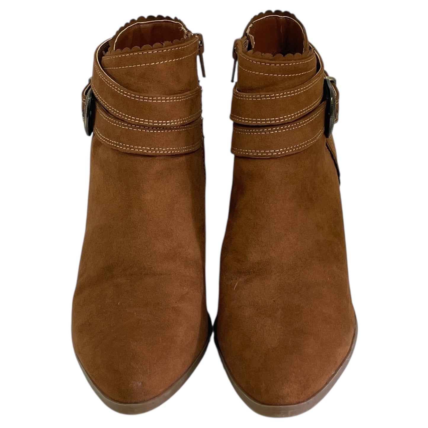 Boots Ankle Heels By St Johns Bay In Brown, Size:7