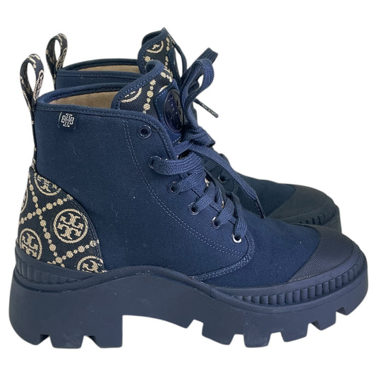 Boots Designer By Tory Burch In Blue, Size:6
