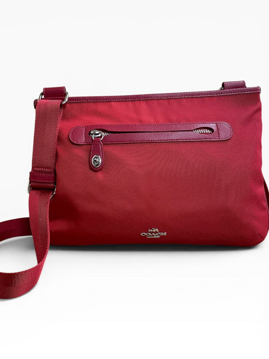 Crossbody Designer By Coach In Red, Size:Large