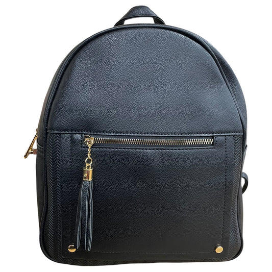 Backpack By Montana West In Black & Gold, Size:Medium