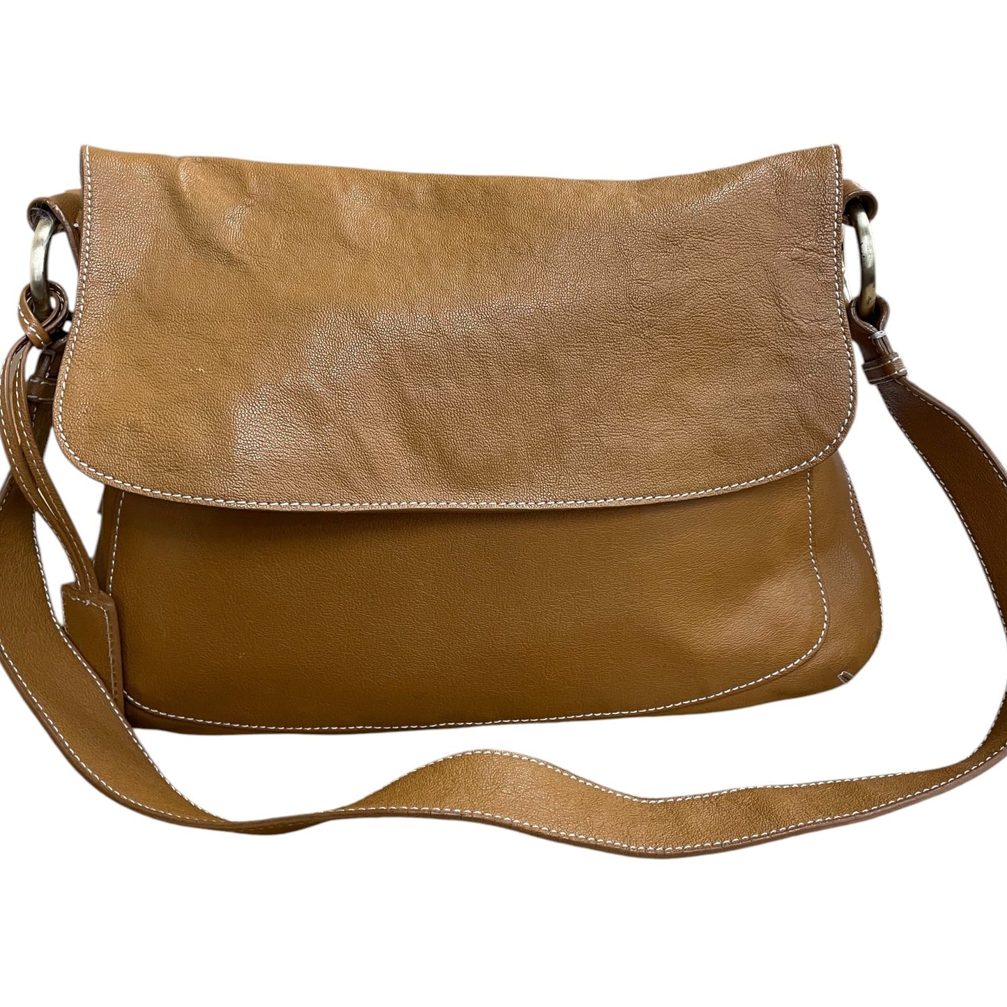Handbag Leather By Talbots In Brown, Size:Large