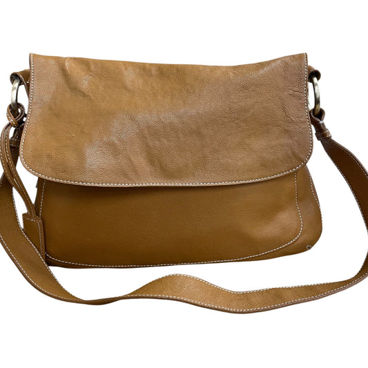 Handbag Leather By Talbots In Brown, Size:Large