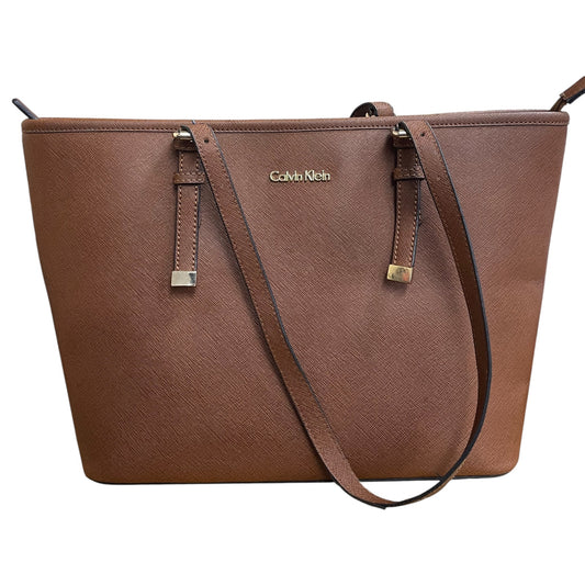 Handbag By Calvin Klein In Brown, Size:Medium