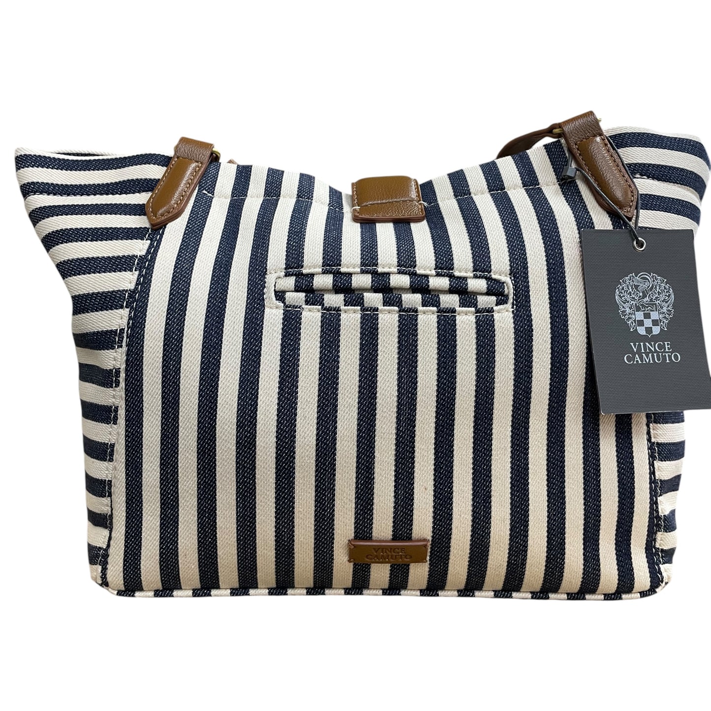 Handbag By Vince Camuto In Blue & Cream, Size:Medium