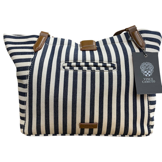 Handbag By Vince Camuto In Blue & Cream, Size:Medium