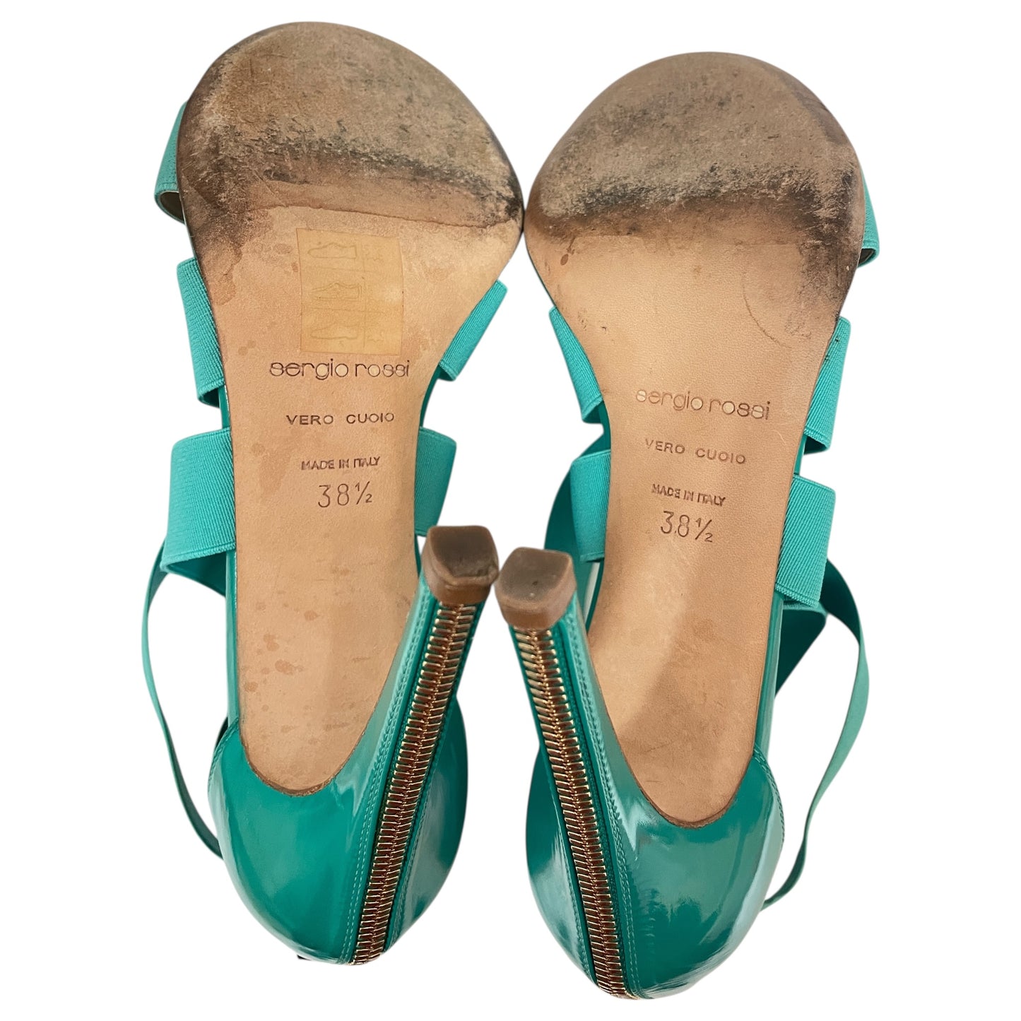 Shoes Designer By Sergio Rossi In Green, Size:8.5