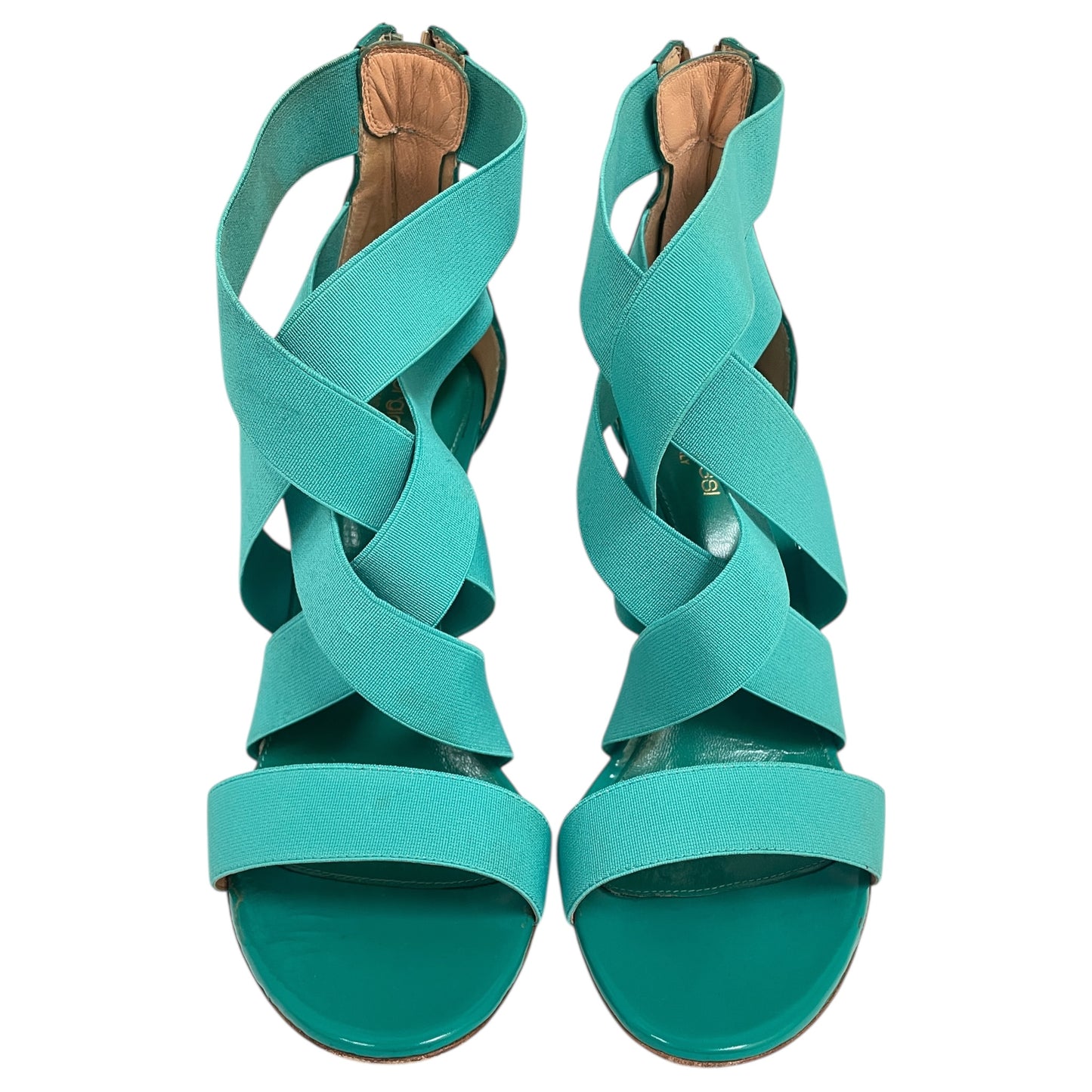 Shoes Designer By Sergio Rossi In Green, Size:8.5