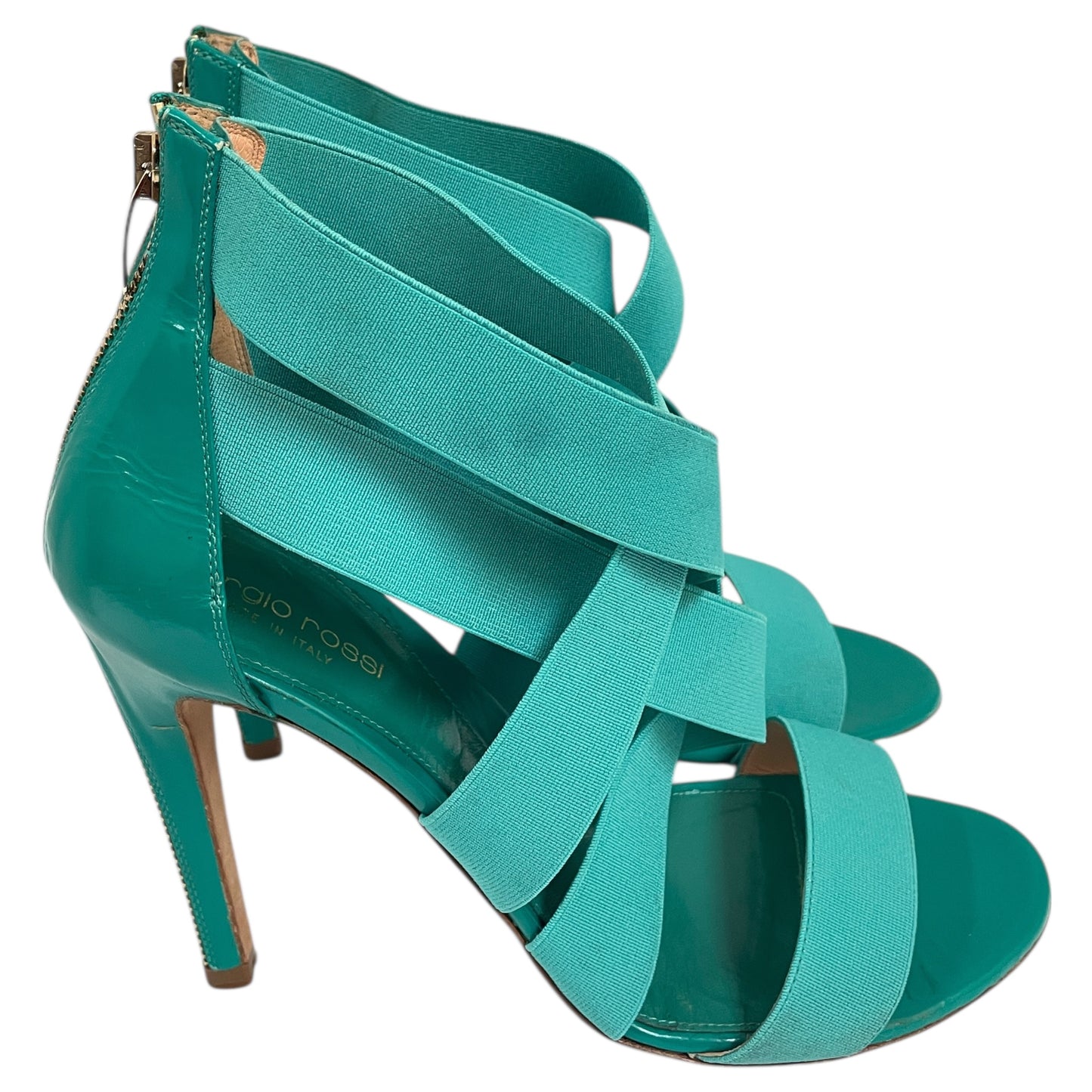 Shoes Designer By Sergio Rossi In Green, Size:8.5