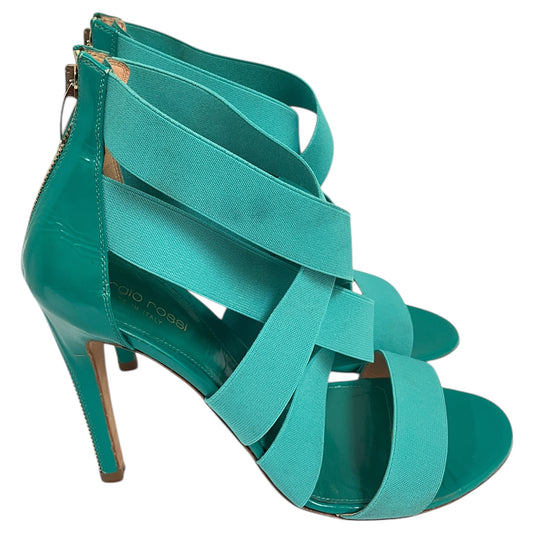 Shoes Designer By Sergio Rossi In Green, Size:8.5
