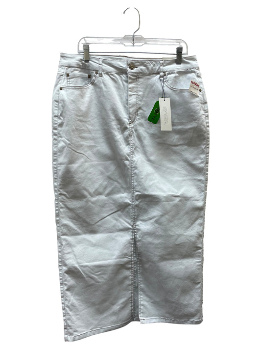 Skirt Maxi By Rachel Zoe In White Denim, Size:14