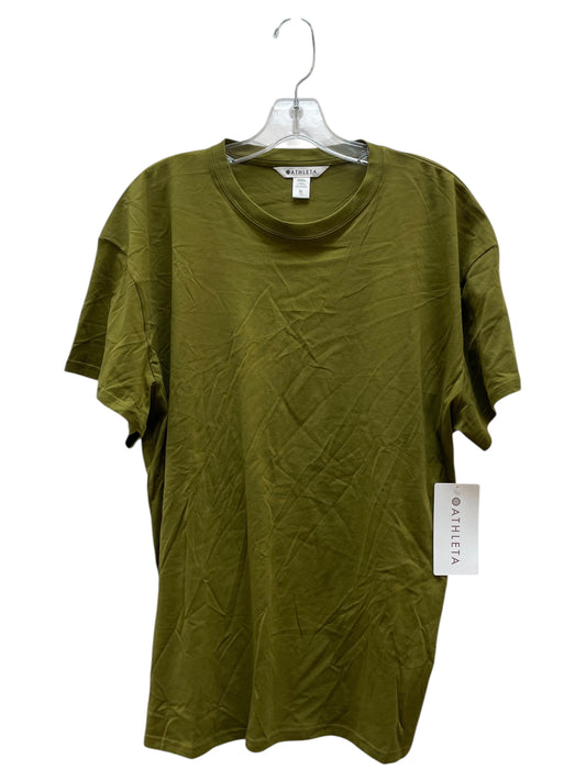 Athletic Top Ss By Athleta In Green, Size:Xl