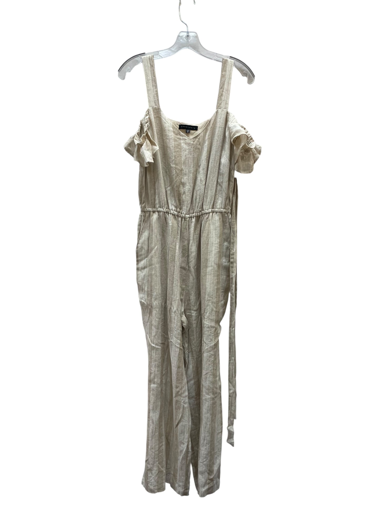 Jumpsuit By Sanctuary In Tan & White, Size:M