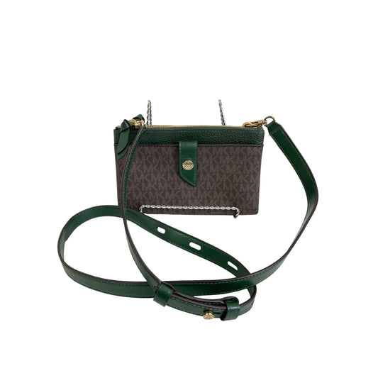 Crossbody Designer By Michael Kors In Brown & Green, Size:Small