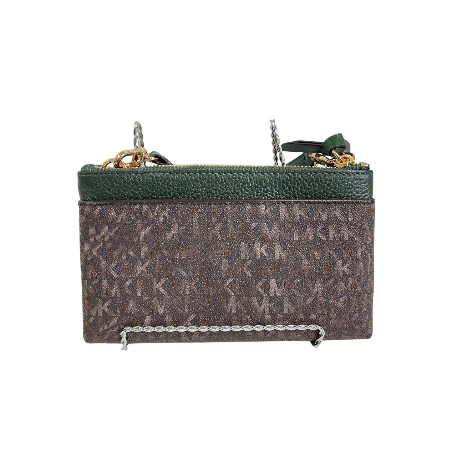Crossbody Designer By Michael Kors In Brown & Green, Size:Small