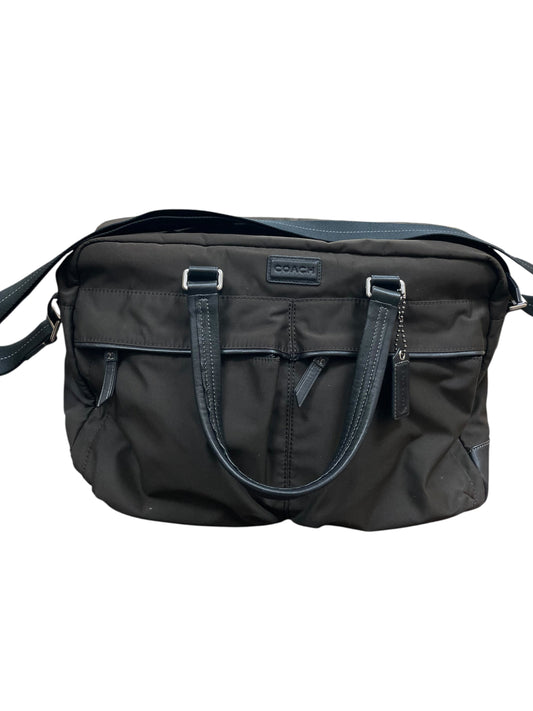 Laptop Bag Designer By Coach In Black & Brown, Size:Large