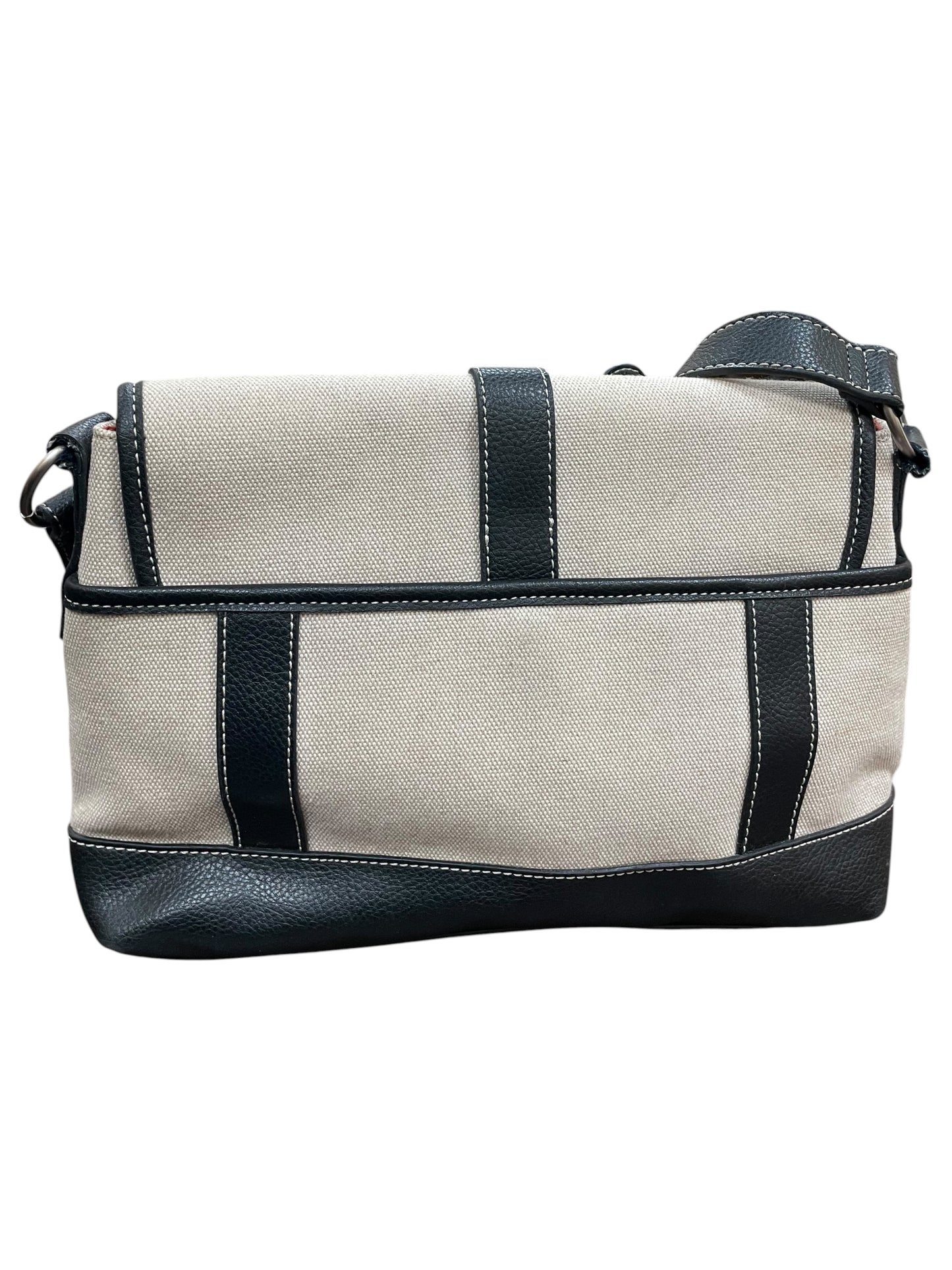 Handbag By Stone Mountain In Black & Cream, Size:Medium
