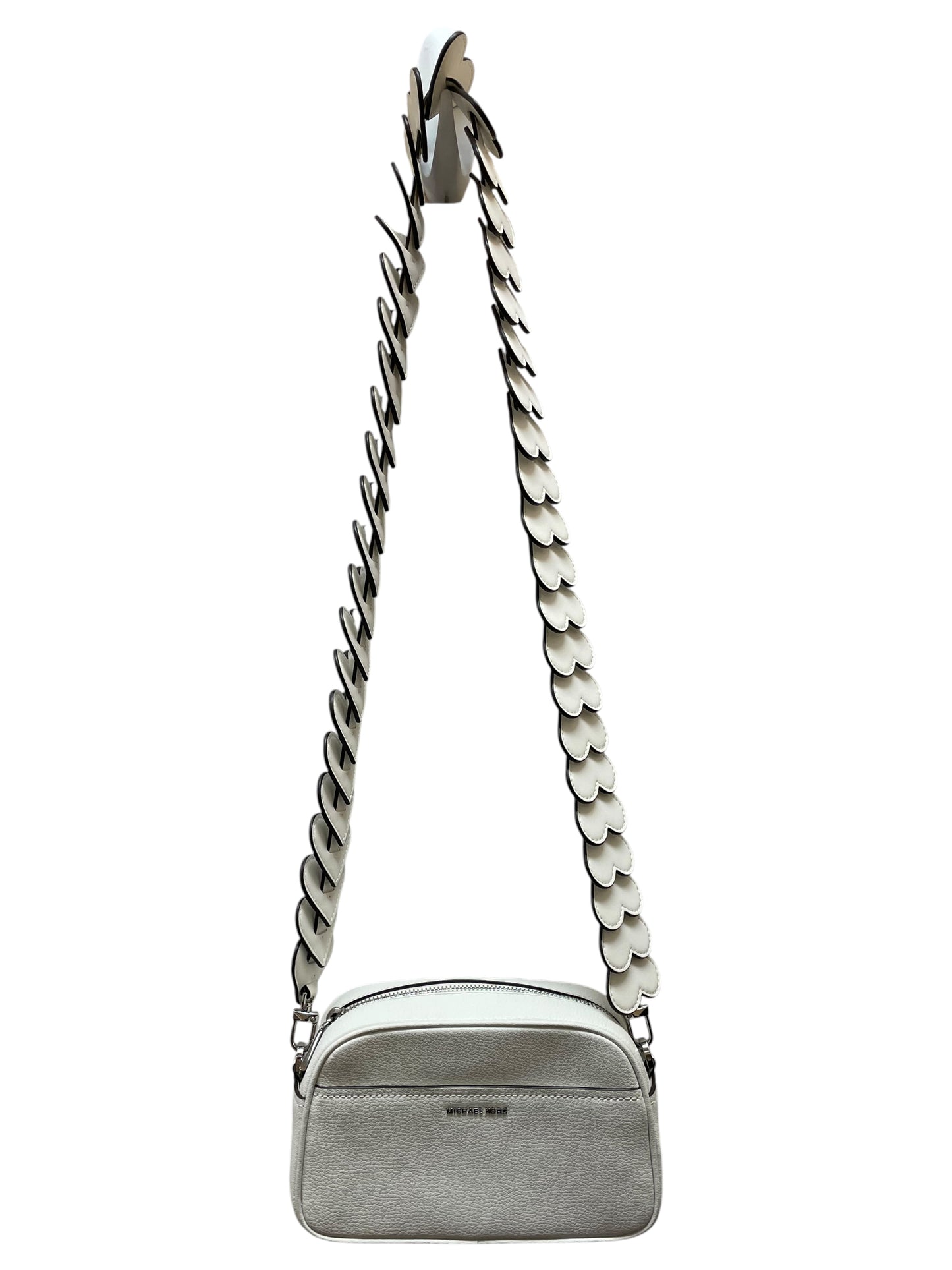 Crossbody Designer By Michael Kors In White, Size:Small