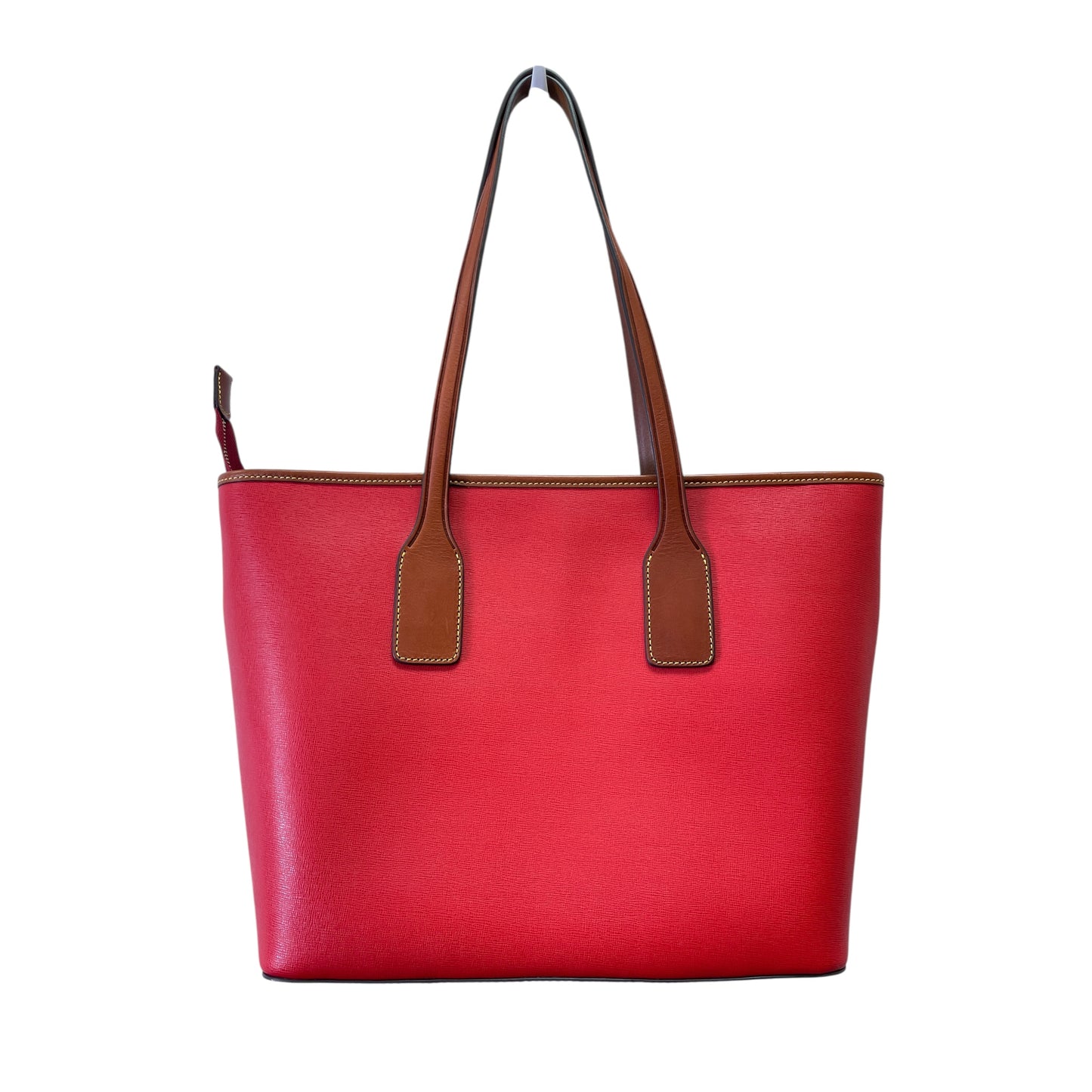 Handbag Designer By Dooney And Bourke In Red & Tan, Size:Large