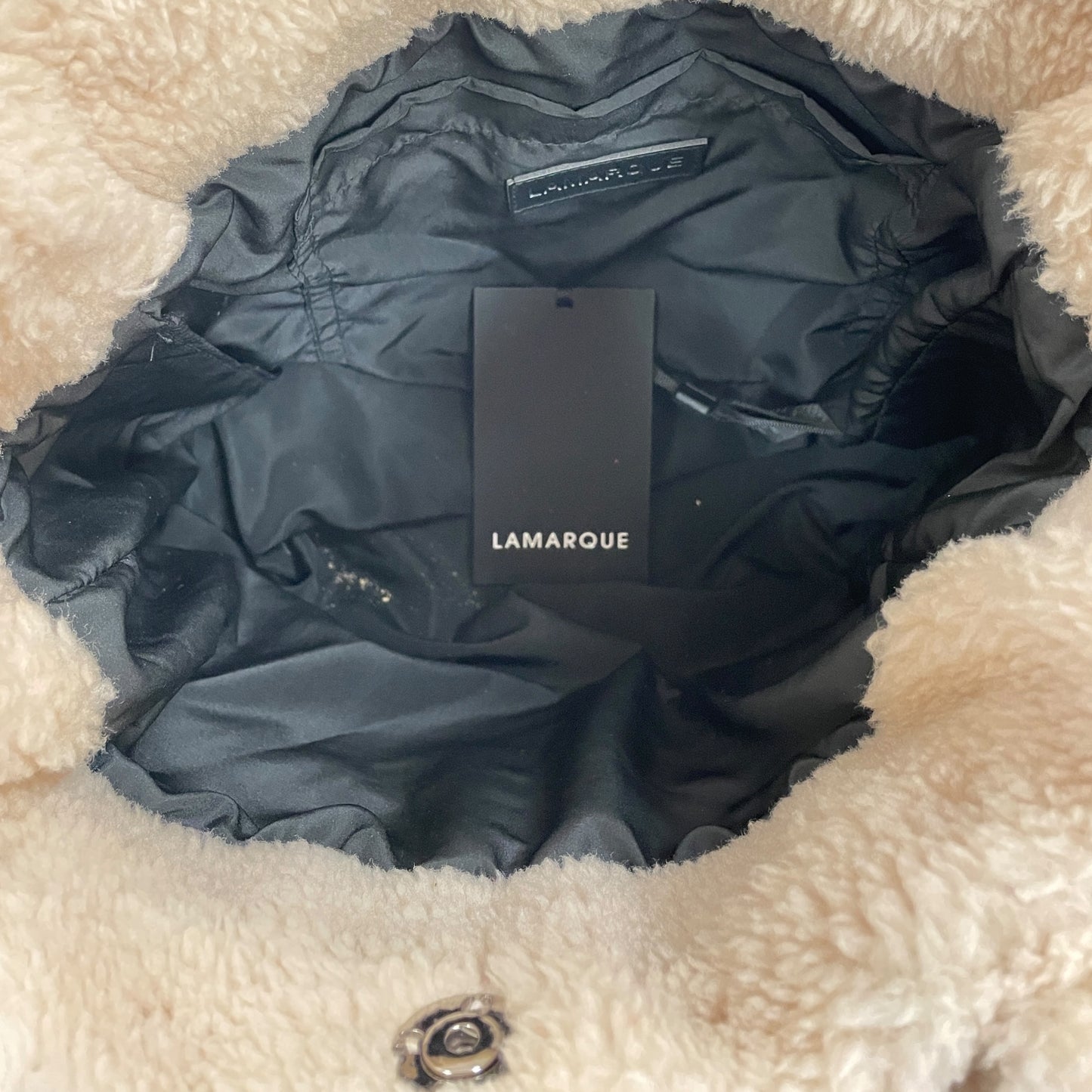 Tote By Lamarque In Black & Cream, Size:Small