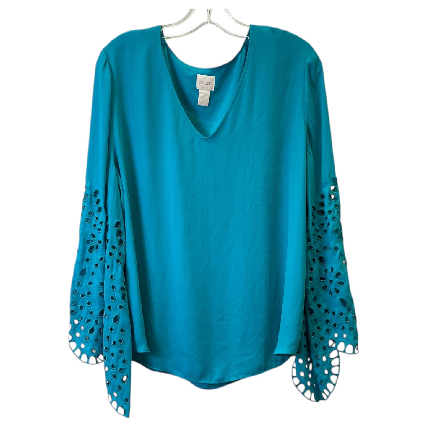 Top Ls By Chicos In Aqua, Size:L