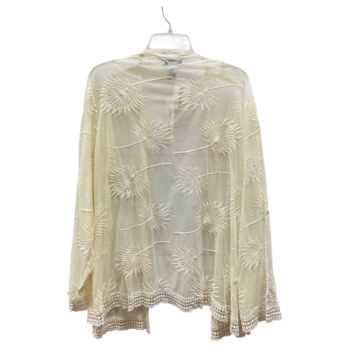 Cardigan By ULTRA PINK In Cream, Size:3X