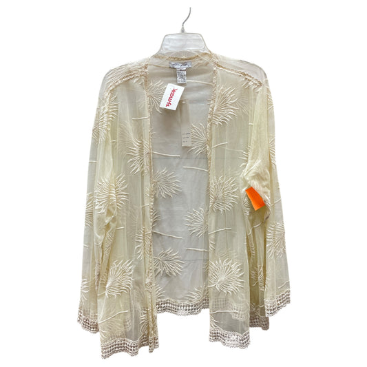 Cardigan By ULTRA PINK In Cream, Size:3X