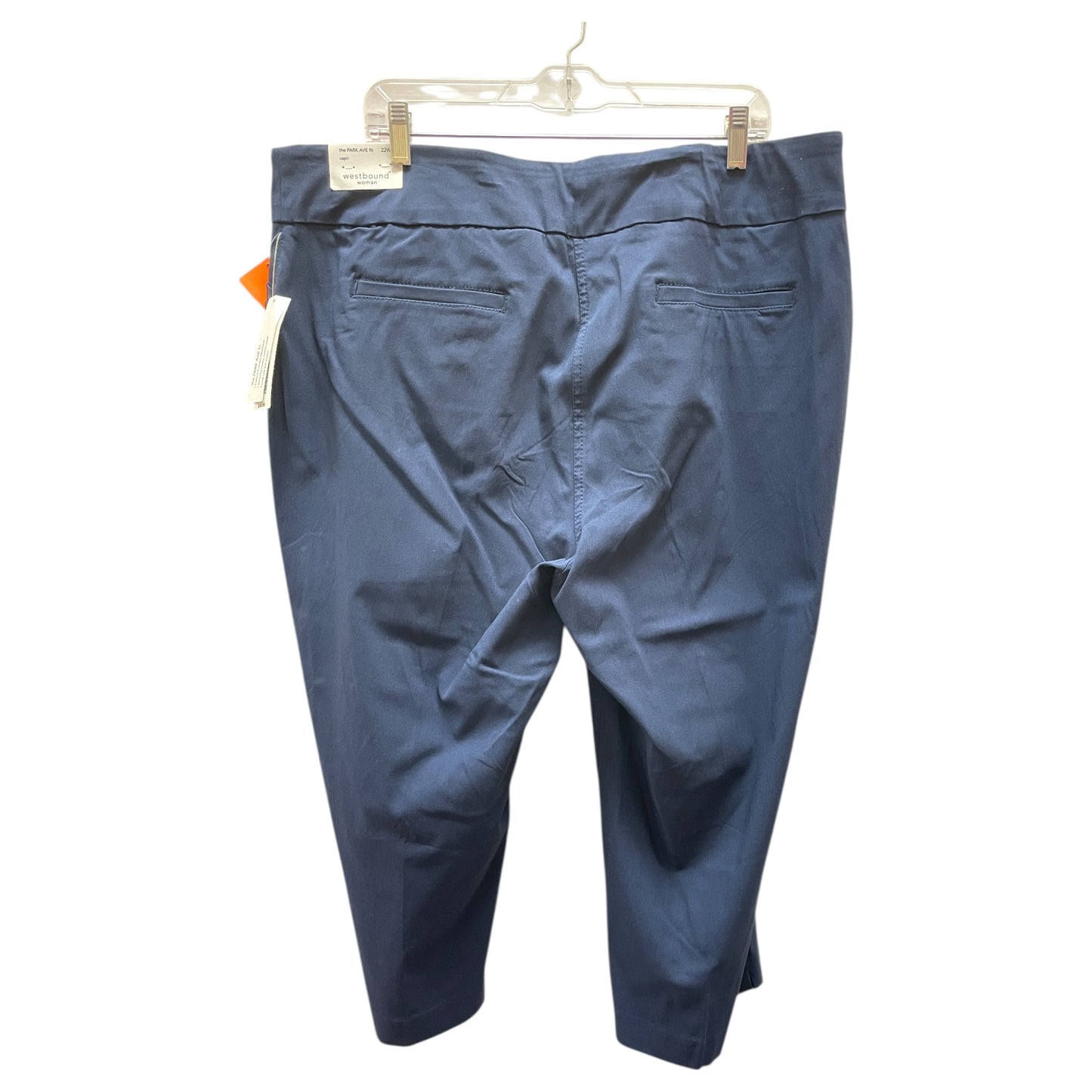 Pants Cropped By West Bound In Blue, Size:22