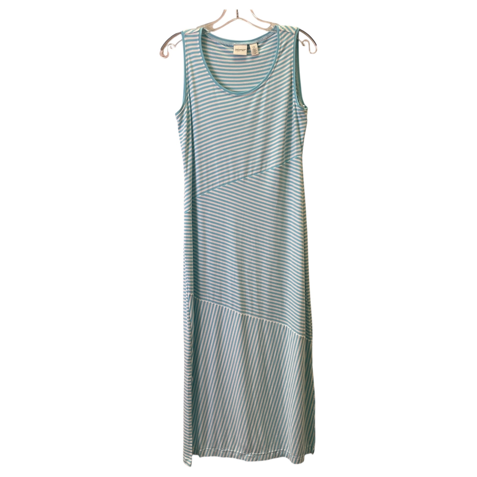 Dress Casual Maxi By Chicos In Blue & White, Size:S Clothes Mentor Mayfield Heights OH Dress Casual Maxi By Chicos In Blue & White, Size:S Clothes Mentor Mayfield Heights OH