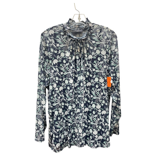 Blouse 3/4 Sleeve By Clothes Mentor In Blue, Size:2X