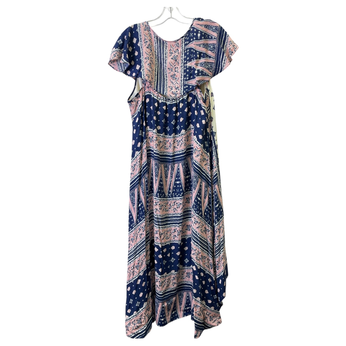Dress Casual Midi By Maeve In Blue & Pink, Size:Lp