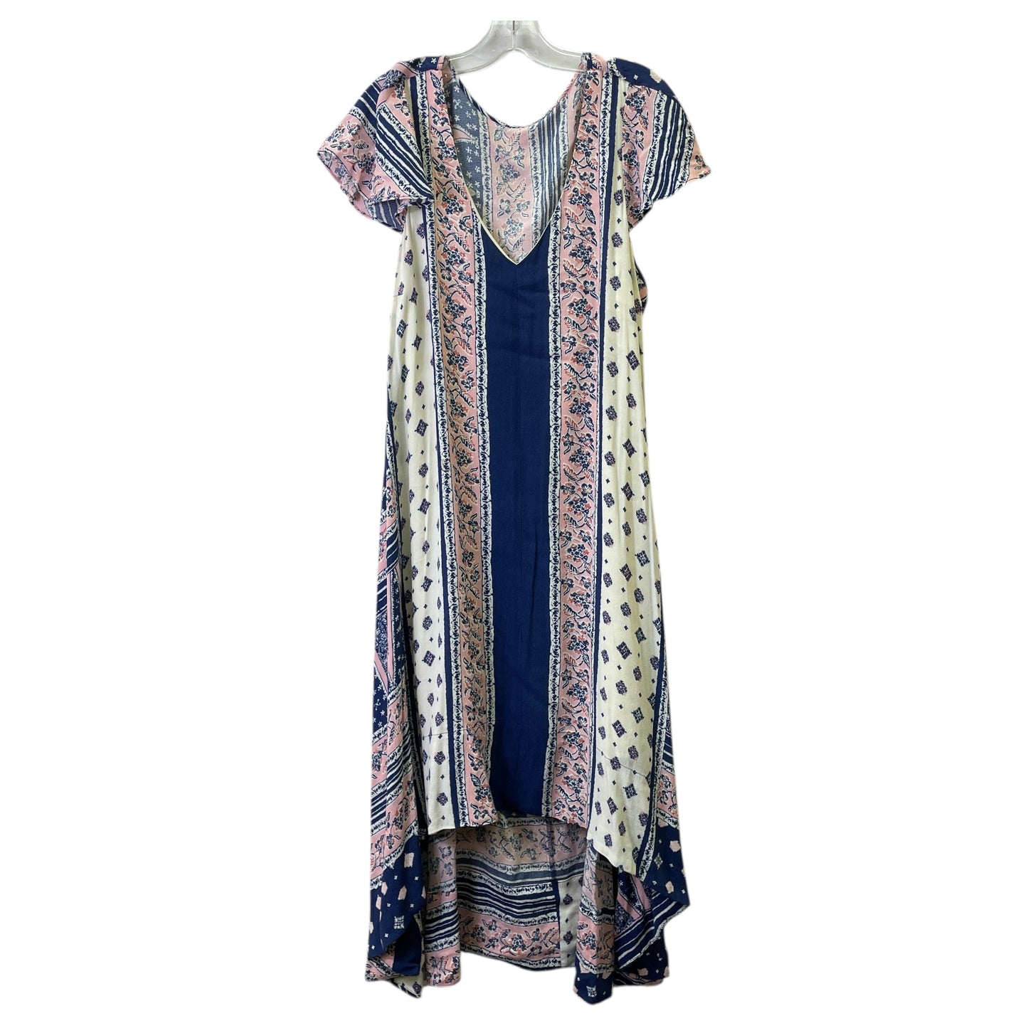 Dress Casual Midi By Maeve In Blue & Pink, Size:Lp