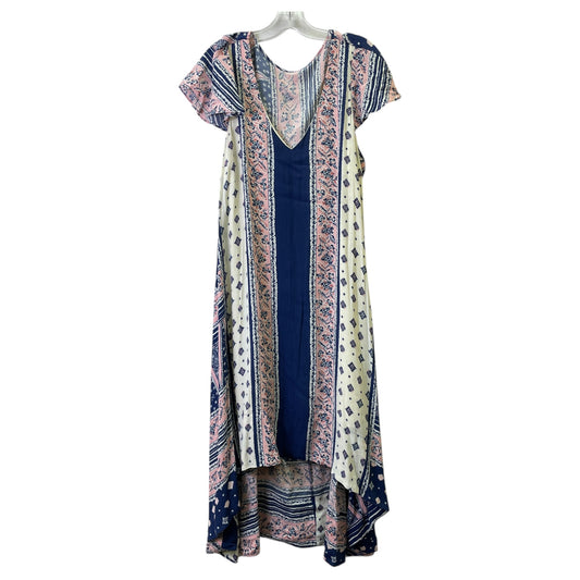 Dress Casual Midi By Maeve In Blue & Pink, Size:Lp