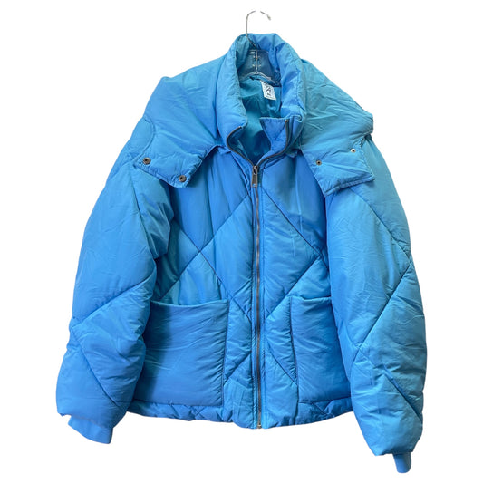 Jacket Puffer & Quilted By Free People In Blue, Size:M