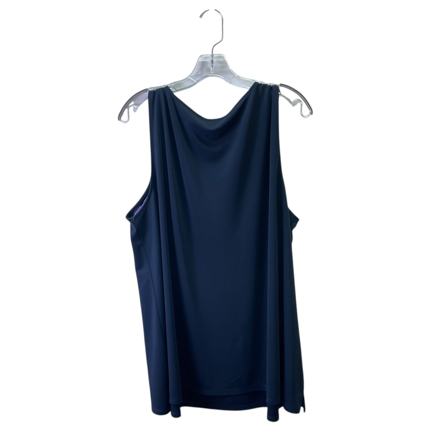 Top Sleeveless Basic By Talbots In Navy, Size:3X