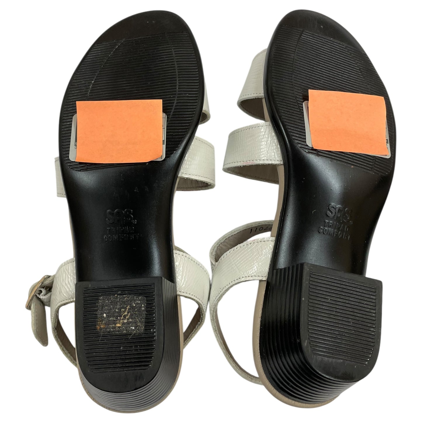 Sandals Heels Block By Sas In White, Size:8