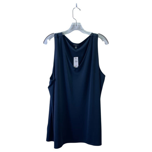 Top Sleeveless Basic By Talbots In Navy, Size:3X