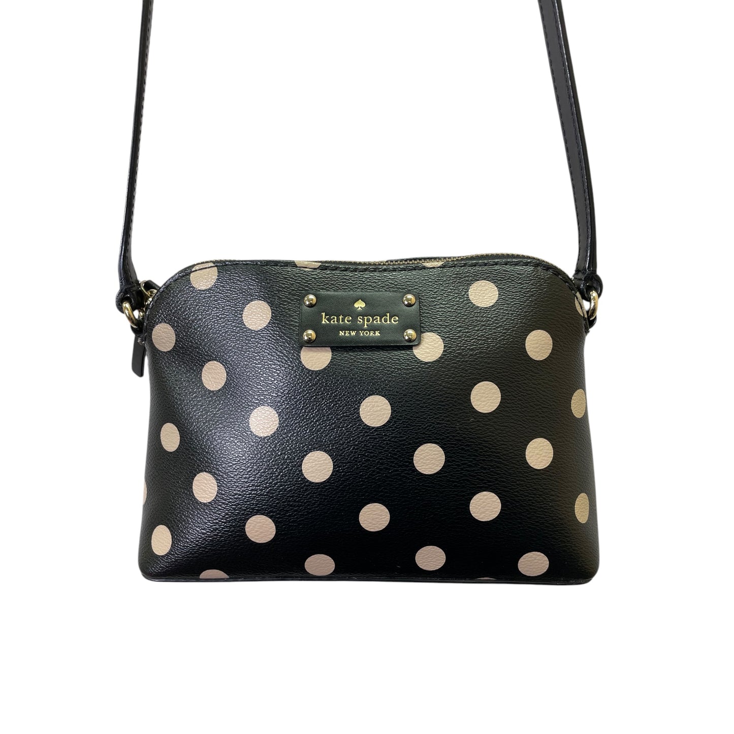 Crossbody Designer By Kate Spade In Black & Tan, Size:Small